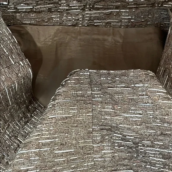 Michael Kors Shimmer Glam Metallic Brown Pencil Mini Skirt - size 8 - Picture 4 of 11